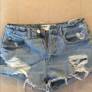 Garage high waisted jean shorts